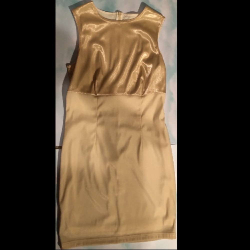 gold dress